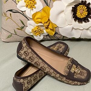 Michael Kors Brown and Tan Flats